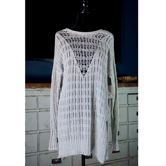 Free People Pretty In Pointelle Pullover Sweater XS - Picture 1 of 11